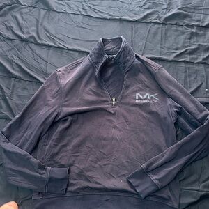 Michael Kors Navy Quarter-Zip Pullover